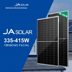 JA solar 158 Single Series Solar panel 335W 340W 345W Price Solar mono panels 400W 405W 410W 415W with Morego supply